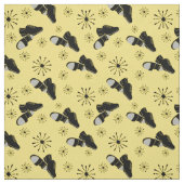 Stich Dancers Gold und Black Stich Shoes Gemustert Stoff (Muster)