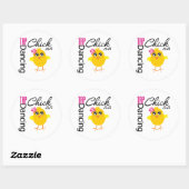 Stich Dancing Chick Runder Aufkleber (Blatt)