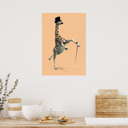 Stich Dancing Giraffe Poster (Küche)