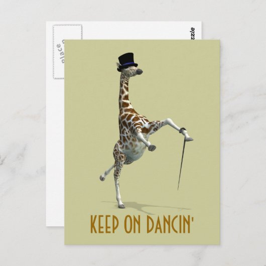 Stich Dancing Giraffe Postkarte (Vorne/Hinten)