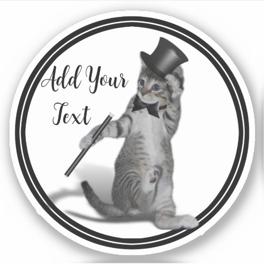 Stich Dancing Kitten Aufkleber (Vorderseite)