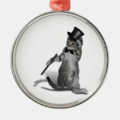 Stich Dancing Kitten Silbernes Ornament (Vorne)