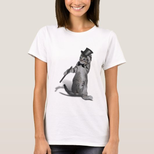 Stich Dancing Kitten T-Shirt (Vorderseite)