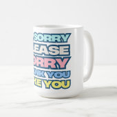 Stich dir selbst und lebe länger selbst Gebet Kaffeetasse (VorderseiteRechts)