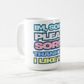 Stich dir selbst und lebe länger selbst Gebet Kaffeetasse (Vorderseite Links)