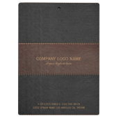 Stich-Effekt aus schwarzem und braunem Leder Klemmbrett (Rückseite)