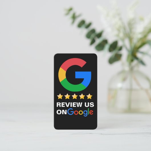 Stich, Google Review QR Code Google Ratings Visitenkarte (Stehend Vorderseite)