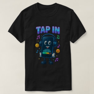 Stich in lächelnden Smartphone Good Vibes T-Shirt