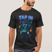 Stich in lächelnden Smartphone Good Vibes T-Shirt (Vorderseite)
