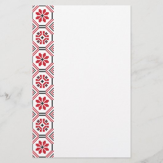 Stich-Muster Briefpapier (Vorderseite)