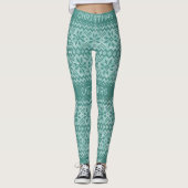 Stich-Muster geknetet8 Green ID208 Leggings (Vorderseite)