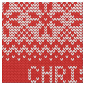 Stich-Muster (Knitted Stitch Pattern)1 Rot/Weiß-ID Stoff (Nahaufnahme)
