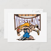Stich-Out-Wrestler Postkarte (Vorne/Hinten)