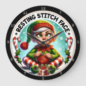 Stich-Rückstellfläche Große Wanduhr (Vorderseite)