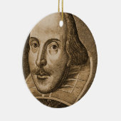 Stich Shakespeare Droeshout Keramik Ornament (Rechts)
