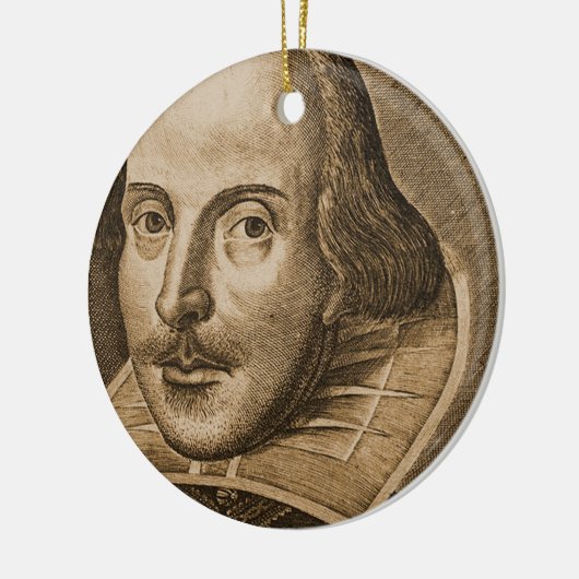 Stich Shakespeare Droeshout Keramik Ornament (Links)