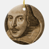 Stich Shakespeare Droeshout Keramik Ornament (Hinten)