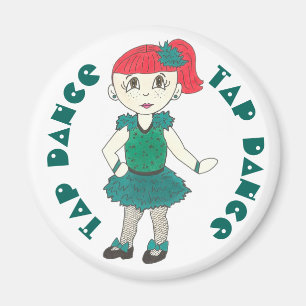 STICH TANCE Teacher Rezept Geschenk Tapdancer Girl Magnet