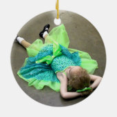 Stich-Tanzschuhe für Gestochen Tänzer-Foto Keramik Ornament (Hinten)