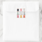 Stich und Nähen Quadratischer Aufkleber (Tasche)