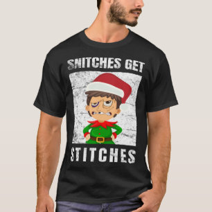 Stiche erhalten Stiche die Elf Xmas Snitches erhal T-Shirt