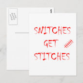 Stiche erhalten Stiche Postkarte (Vorne/Hinten)
