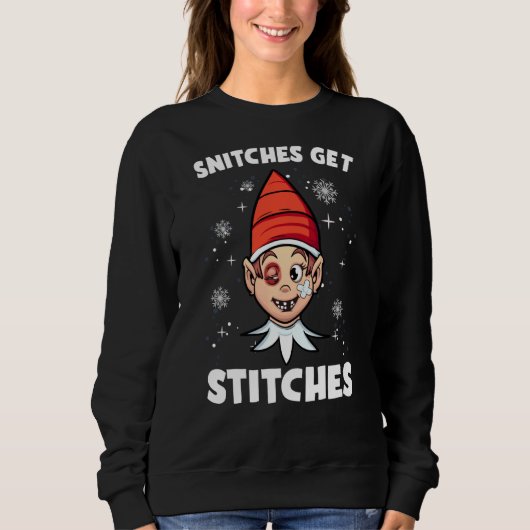 Stiche erhalten Stiche Sweatshirt (Vorderseite)
