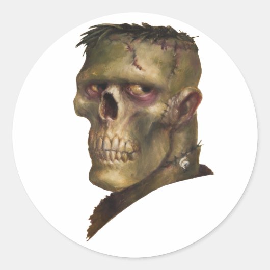 Stiche Runder Aufkleber (Vorderseite)