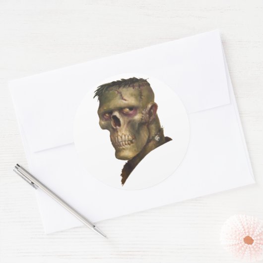 Stiche Runder Aufkleber (Umschlag)