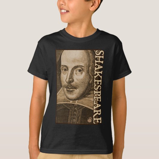 Stiche Shakespeare Droeshout T-Shirt (Vorderseite)
