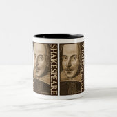 Stiche Shakespeare Droeshout Zweifarbige Tasse (Mittel)