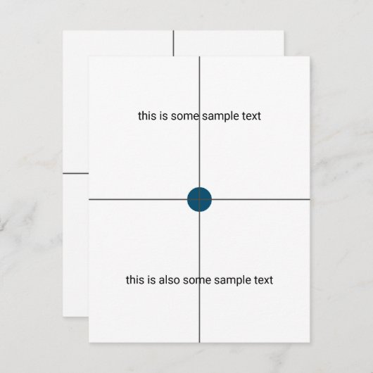 Stichprobenprüfung RSVP Karte (Vorne/Hinten)