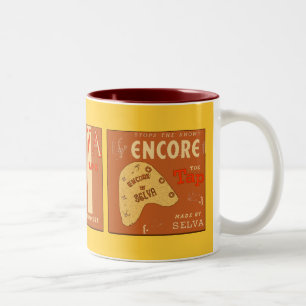 Sticht Zeiten drei an Zweifarbige Tasse