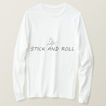 Stick and Roll, lustiger Stick-Mann, der Gitarre s