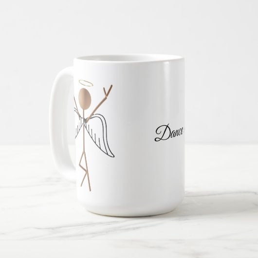 Stick Angel Dancing Kaffeetasse (Vorderseite Links)