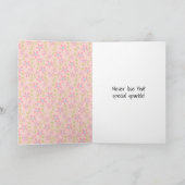 Stick Birthday Girl mit Balloon Karte (Innenseite)