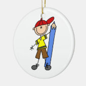 Stick Boy mit Stift Keramikornament (Links)