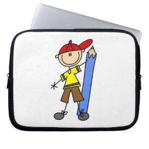 Stick Boy mit Stift Laptopschutzhülle