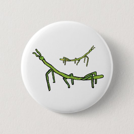 Stick Bug Insekt Button (Vorderseite)