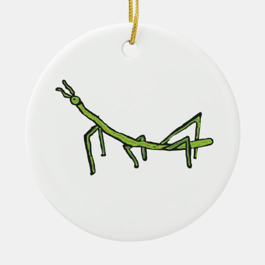 Stick Bug Insekt Keramik Ornament (Vorne)