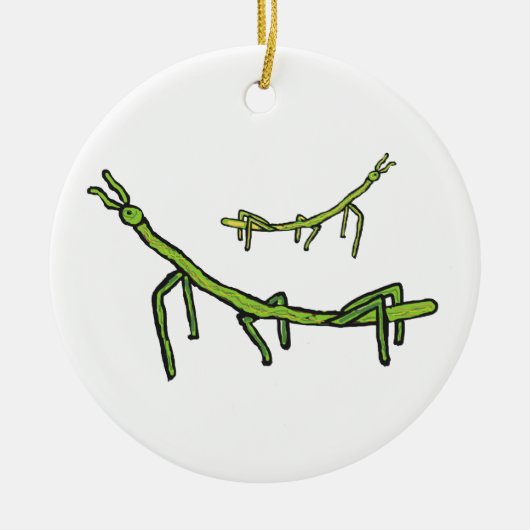Stick Bug Insekt Keramik Ornament (Vorne)