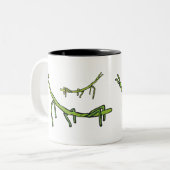 Stick Bug Insekt Zweifarbige Tasse (Vorderseite Links)