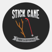 Stick Cane Theres Different - Blindness Awareness Runder Aufkleber (Vorderseite)