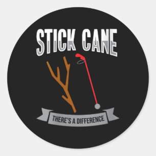 Stick Cane Theres Different - Blindness Awareness Runder Aufkleber