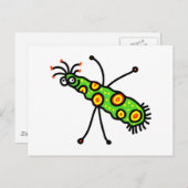 Stick Cartoon Germ Postkarte (Vorne/Hinten)