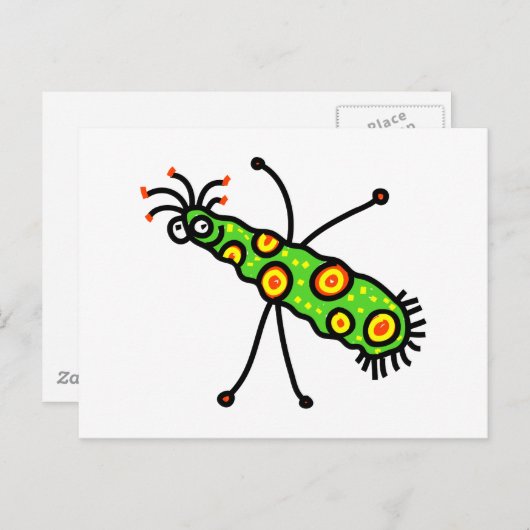 Stick Cartoon Germ Postkarte (Vorne/Hinten)