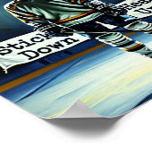 Stick Down Kopf hoch Hockey Poster (Ecke)