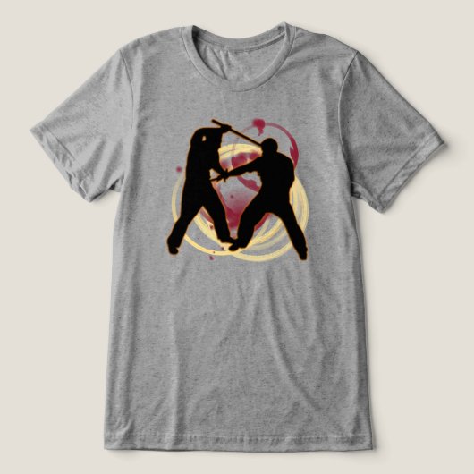 Stick Fighting Tri-Blend Shirt (Design Vorderseite)
