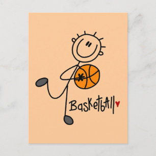 Stick-Figur-Basketball-T-Shirts und Geschenke Postkarte