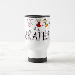 Stick-Figur-Eisläufer T-Shirts und Geschenke Reisebecher